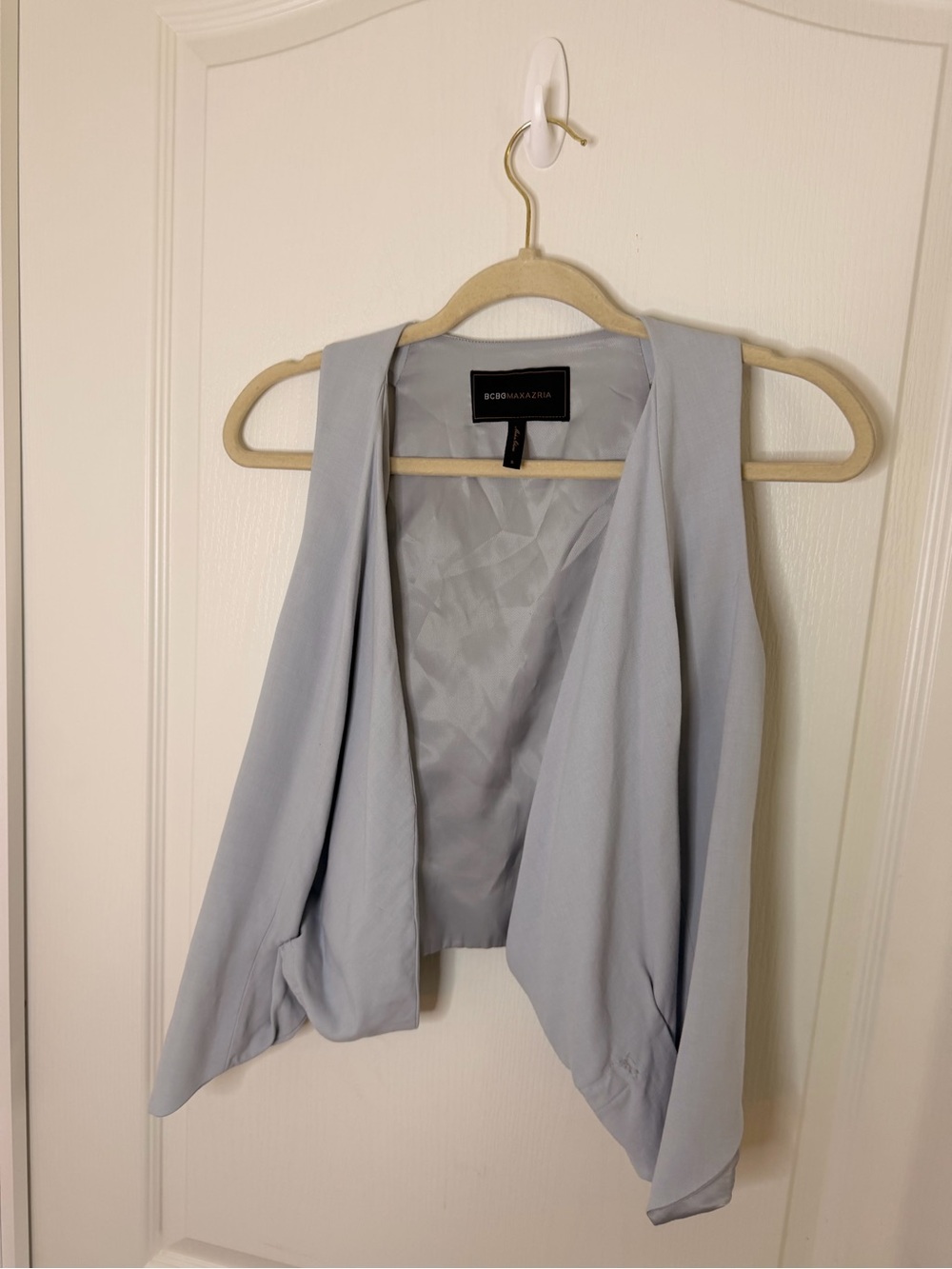 BCBGMaxAzria Light Blue Draped Men's Vest